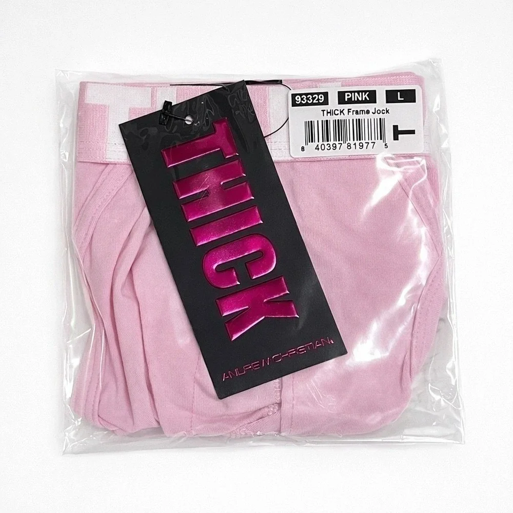 Andrew Christian Large (35-38) THICK‎ Jock Pink Almost Naked Cotton 93329 NWT